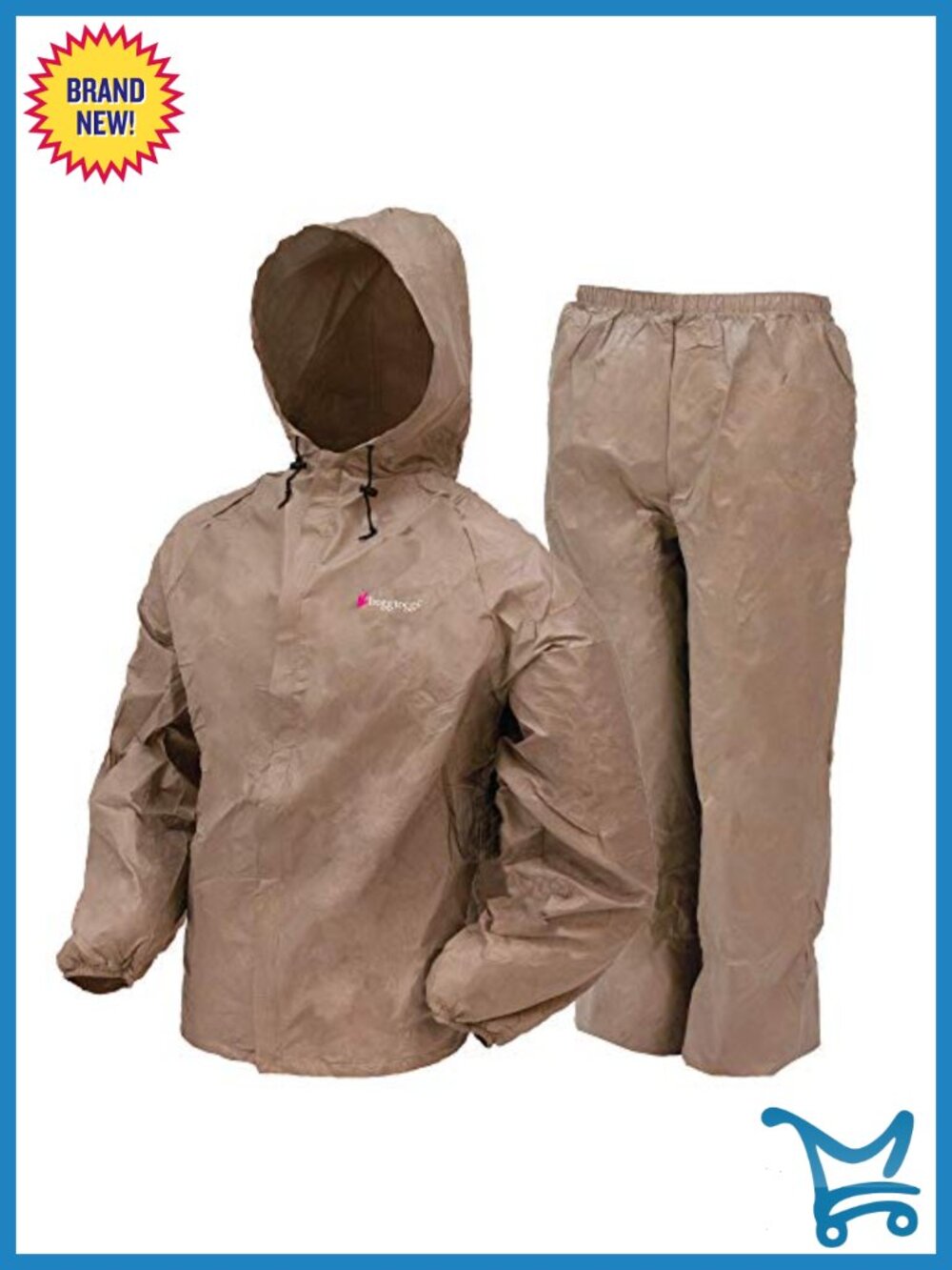 2-Layer Waterproof Breathable Rain Suit Jacket Pant Lightweight
